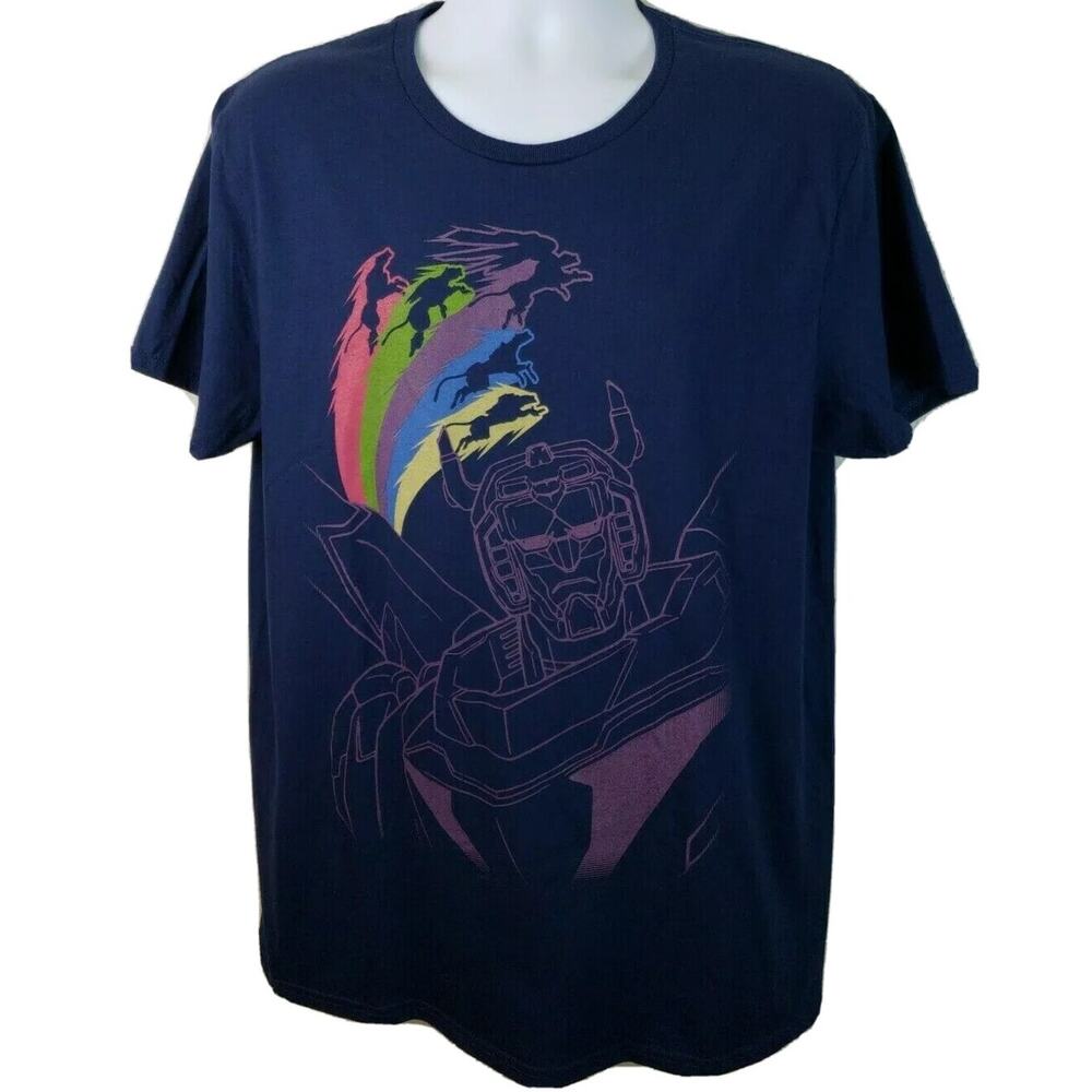 Official Lootwear Dreamworks Voltron Five Lions Blue Tshirt Size Size Large